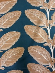 Thibaut F912037 Lacinato Ochre and Mineral Fabric 1 Yard