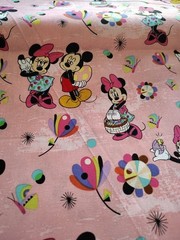 Disney Pink Mickey Minnie Scattered Over Easter Eggs by Springs Creative 1 Yard