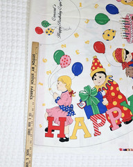 Vintage Magical Birthday Party Cape Cotton Kids Balloons Concord Fabric READ