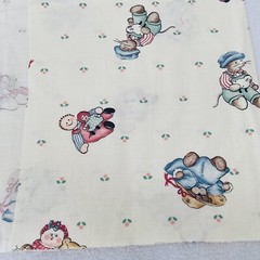 Vintage “That’s Our Baby” 624 Quilted Bib Panels Doll Bears & Mouse Plus Fabric