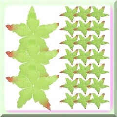 Artificial Flower Sepal Kit 100 Pieces Fabric Green