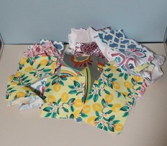1 Pound of Small Fabric Scraps Solid Colors and Patterns Quilting Lot
