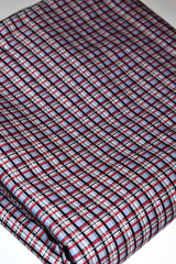4+ Yards Joann Fabric Plaid Black White Red Blue Quilt Cotton Sewing OOP