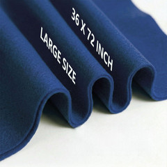 Navy Blue Felt Fabric 36 X 72 Inch Large Size 1.6Mm Thick Soft Material