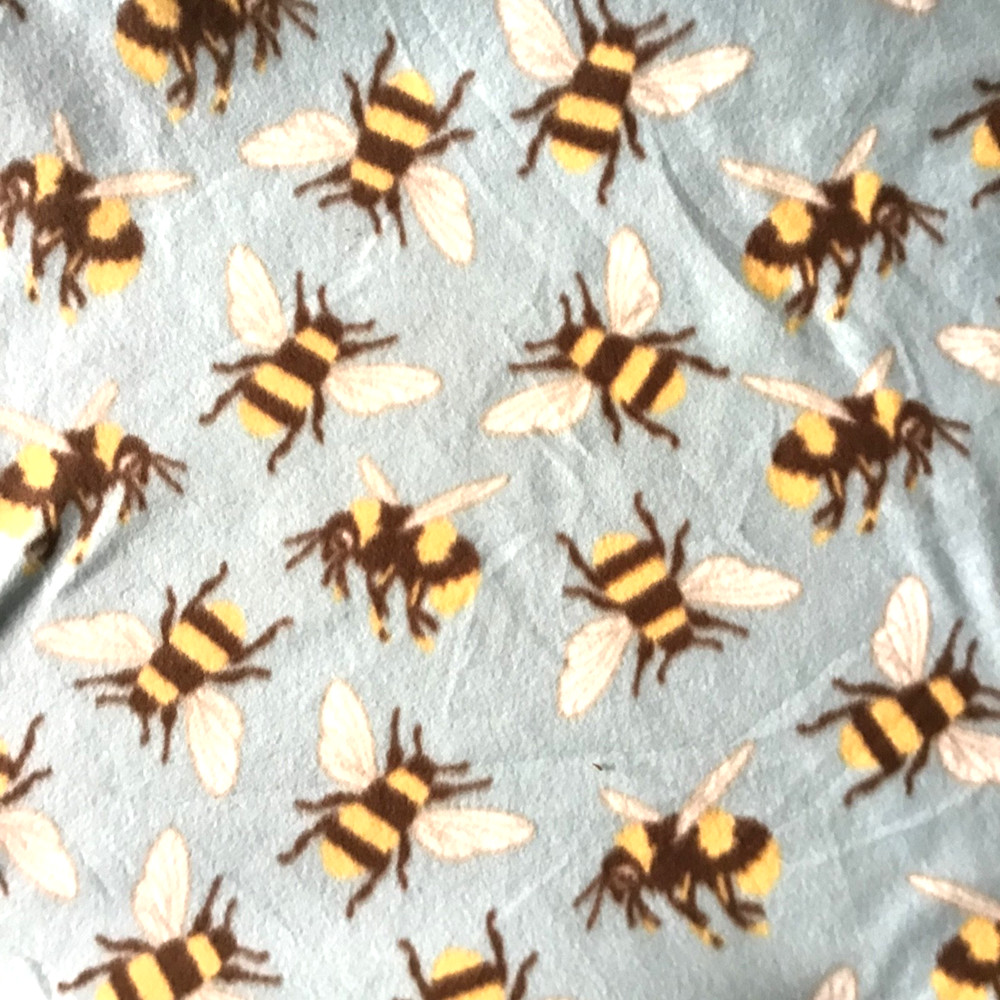 Busy Bee Blizzard Fleece FABRIC Baby blue Per Yard 59″ width 100% polyester