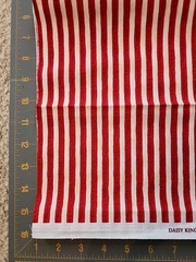 Daisy Kingdom Raggedy Ann Andy Narrow Leg Red & White Stripe Fabric 1/2 Yd