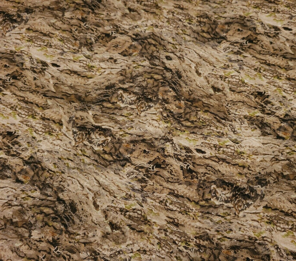 Endeering BTY P&B Textiles Mossy Green Brown Bark Camo Woods