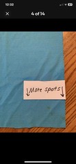 Vintage Turquoise Blue Fabric 29” X 60” 1.5 Yards Polyester ? Cotton Texture