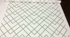 BALLARD DESIGNS IMPERIAL TRELLIS GRASS GREEN EMBROIDERED FABRIC BY THE YARD 51″W