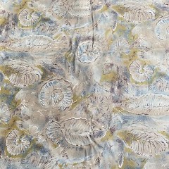 2.5 YD Abstract Shells Fabric Taupe Vintage Cotton Print