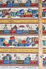 OOP Cotton Fabric Timeless Treasures “On the Go” Quilting Bicycles Travel