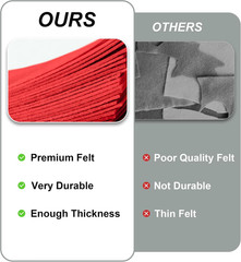 20PCS Red Felt Fabric Sheets – 8″X 12″ Single Color for Crafts, Sewing, Patchwor