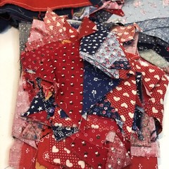 1 Pound 3 Ounces Assorted Fabric Scraps Leftover from Quilts