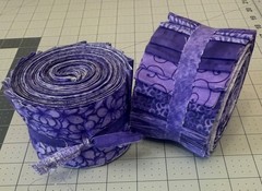 18 Piece Jelly Roll – ALL PURPLE – 9 Colors – 2 Of Each Color