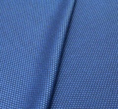 Blue Geometric Fabric Wool Silk Fabric Diamond Chip By Scabal Suiting 3.50m