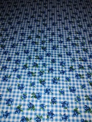 Blueberry Cotton Gingham Fabric Summer Picnic Table Cover Blueberry Preserves
