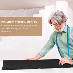 Easy Care Black Cotton Muslin – 59″ x 10 Yards for Garments