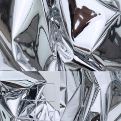 Double-sided Silver Mirror Composite Reflective Fabric DIY Costumes 50CMx137cm