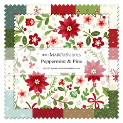 10in Squares, Peppermint & Pine, 42pcs For Marcus by Lamb Farm Designs