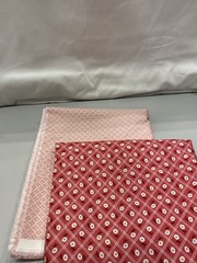Riley Blake Lot Of 2x Berry And Sage Coral Red & Frosting – Approx 2 Yards Each