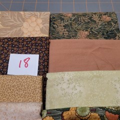 LOT OF 15 FAT QUARTERS COTTON FABRIC ASSTD COLORS & DESIGNS lot 18