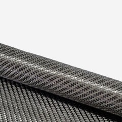 Metallic 3K Carbon Fiber Mixed Fabric Cloth 250gsm Twill Weave Long / Short Silk
