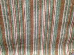 laura & Kiran textured woven stripe off white pistachio green gold brown fabric