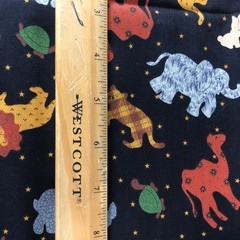 Vtg Safari Animals Stars DreamSpinners Cotton Fabric Cranston Print Works 76″x44