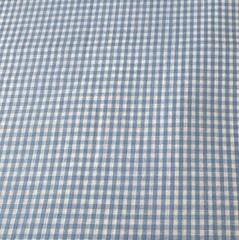Blue White Gingham Cotton Fabric 1/2 yard x 44″ Sewing Crafting Quilting
