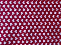 CRANSTON FABRIC~Bright Red Tiny White Hearts~VALENTINE VINTAGE~40×67 Cotton~