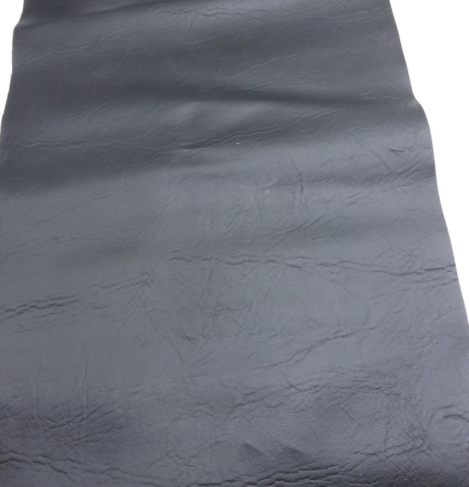 Faux Leather Vinyl Upholstery Fabric 1/3 Yd Black Pleather 54″ Width Solid