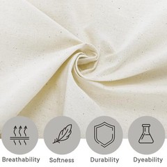 Cotton Muslin Fabric 63 Inch x 5.5 Yards Muslin Cloth Natural Unbleached Cott…