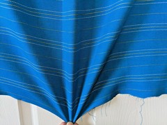 Vtg 80s/90s Super Stretch Woven Fabric Yarn dyed Stitch Detail 21″x 58″W Piece