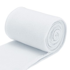 1 Pair White Elastic Cuffs Ribbed Trims Sewing Cotton Cuff Sleeve