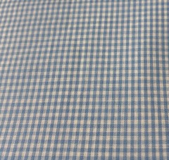 Blue White Gingham Cotton Fabric 1/2 yard x 44″ Sewing Crafting Quilting