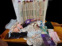 Lot Of Sewing Crafting Quilting Supplies – Lace Pieces and Art Floss