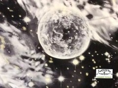 RPG232 Night Sky Moon Star Dust Planet Space Universe Cotton Quilting Fabric