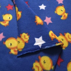 Baby Duck Star Fleece Fabric 58″ Wide Printed Fleece Yard Royal Blue