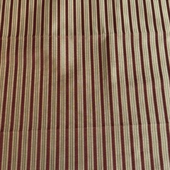 2 Yards of Red and Gold Striped Woven Home Decor Fabric