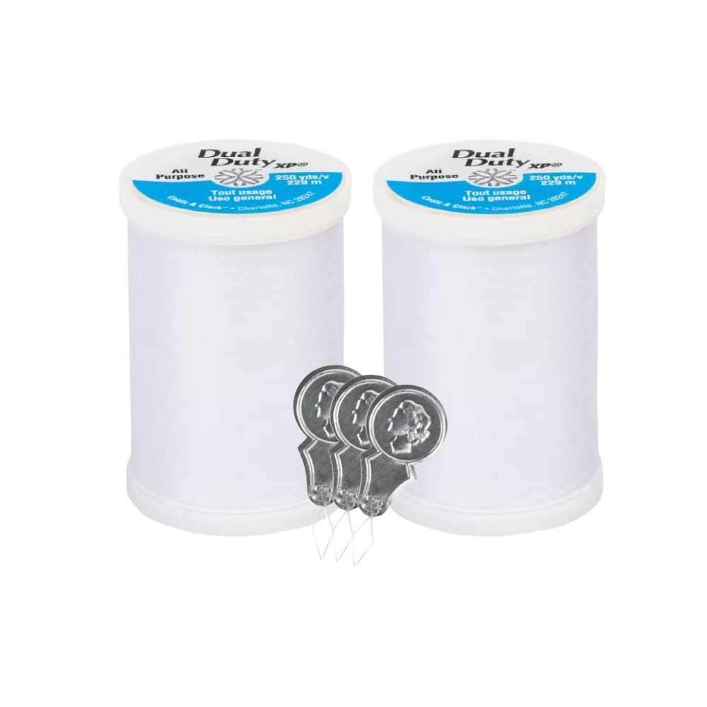 Coats & Clark Dual Duty XP All Purpose Sewing Thread – S910-2 Pack – White