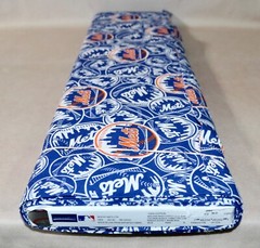 New York Mets ~ Logo Pattern MLB Cotton Fabric 1/4 Yard 9” X 56”