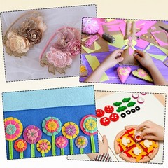 100Pcs Adhesive Felt Circles 1.5″ Round Non-Woven Felt Stickers Red