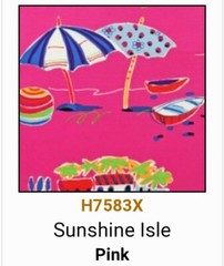 1/2 Half Oxford Canvas Sunshine Isle Alexander Henry H7583x Pink bthy home cotto