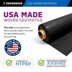 BULK 4 oz Woven Geotextile Fabric (USA MADE) | Driveway & Road Stabilization