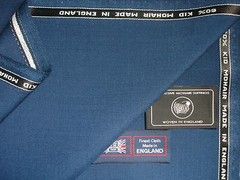 60% SUMMER KID MOHAIR & WOOL “UCLA Blue SUITING FABRIC MADE IN ENGLAND See Below