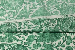 P KAUFMANN BATIK CACTUS GREEN OUTDOOR CUSHION FURNITURE FABRIC BY THE YARD 60″W