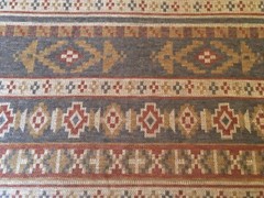 Southwest Muted Colors Knit Fabric Blue Brown Red Gray 2 Yards 45” Wide