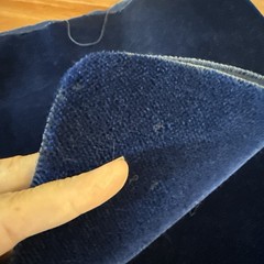 3 Pieces DESIGNER PLUSH MOHAIR BLUE VELVET WOOL MULTIUSE FABRIC