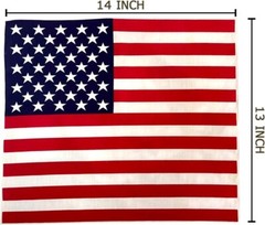 American USA Flag Patriotic Stars and Stripes Printed Cotton Fabric By the Meter