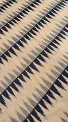 Cowtan & Tout Taza Indigo Blue & White Embroidered Stripe Fabric, 4.5 Yds, New
